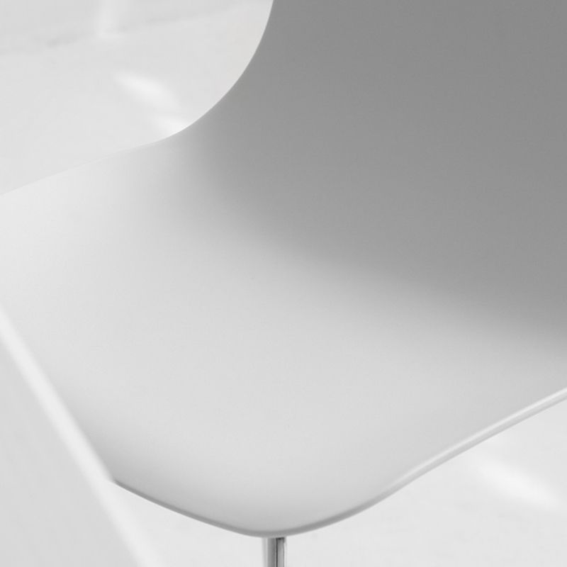 Modern Coffee Shop Armless Stool Matte Finish Plastic Barstool