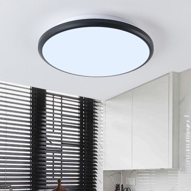 Lampada da soffitto a incasso rotonda di plastica di stile moderno 1-Light