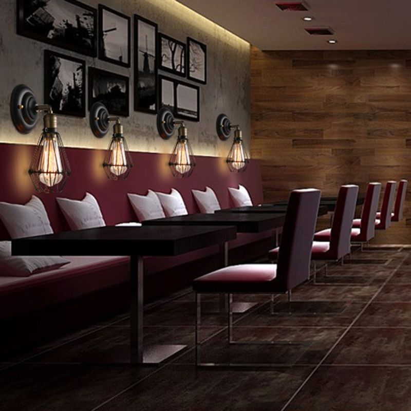 Smeedijzeren wandlamp SCONCE Industrial Loft 1-Light SCONCE LAMP VOOR GANG