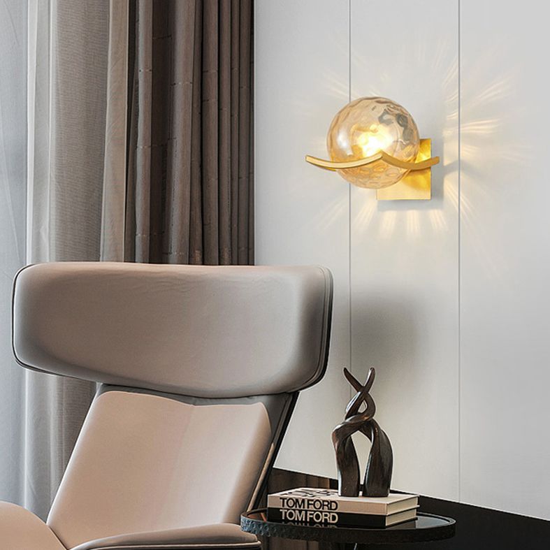 Lámparas de pared de bola de estilo minimalista moderno lámparas de pared de vaso para sala de estar