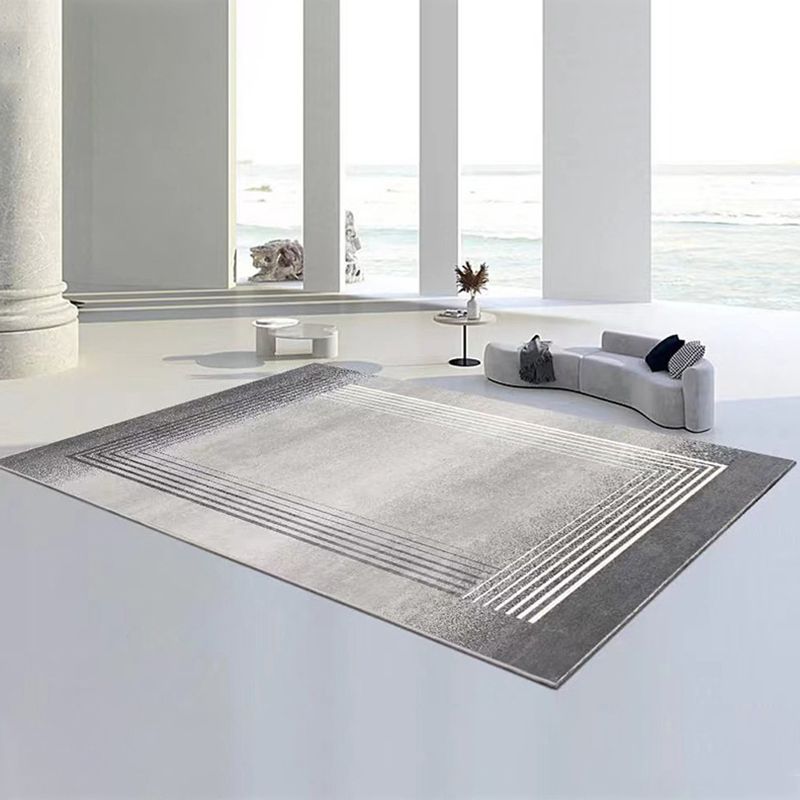 Antique Rectangle Abstract Printed Polyster Non-Slip Backing Indoor Rug