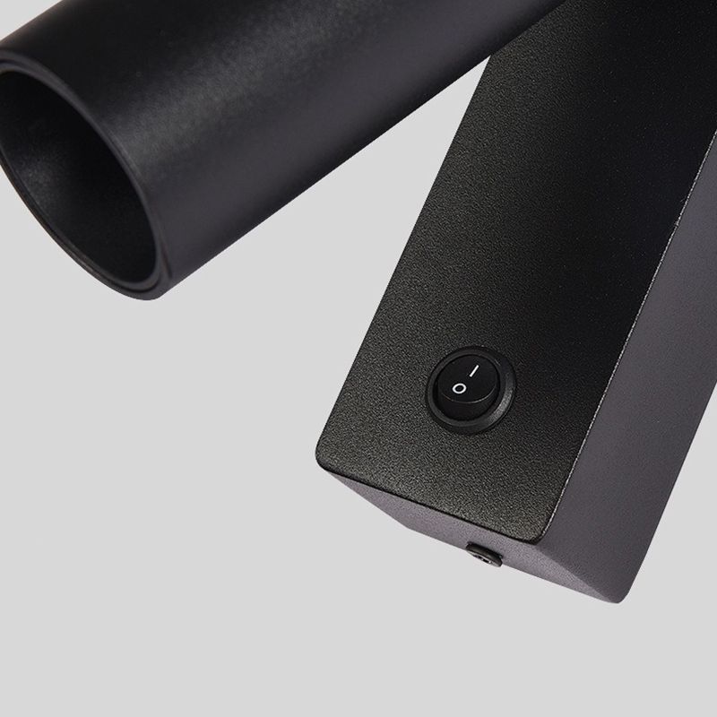 Éclairage d'applications à LED simple Dispose de luminaire mural cylindrique avec nuance métallique