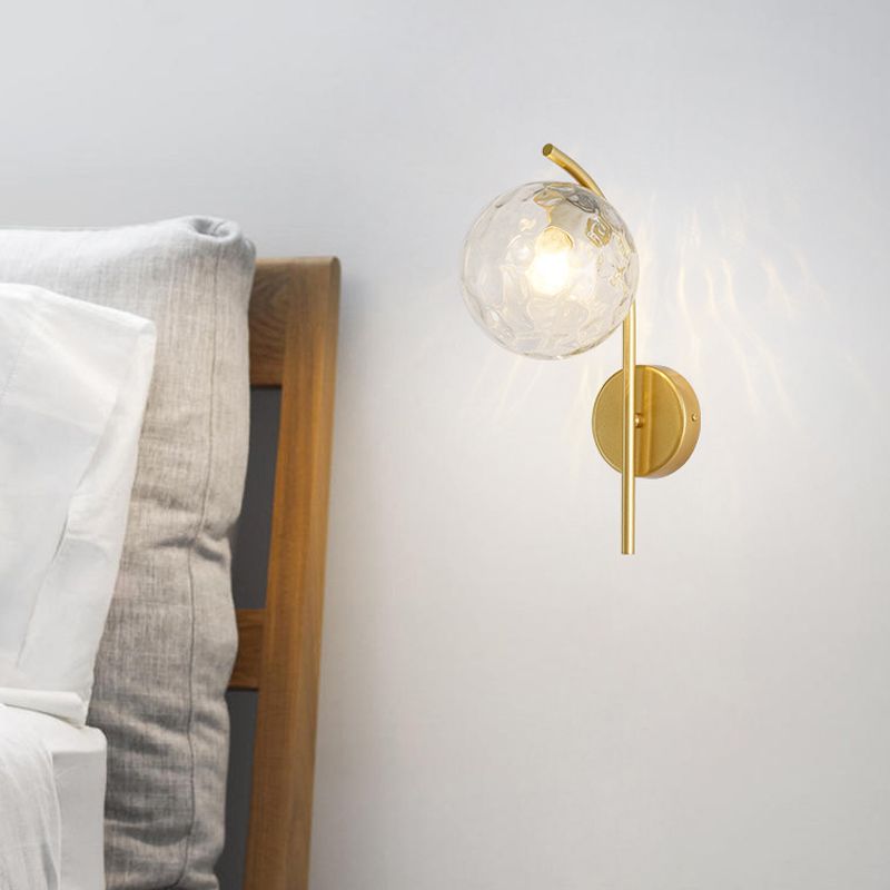 Nordische Wandmontage Lampe moderne runde Glasschatten Wandleuchte für Wohnzimmer