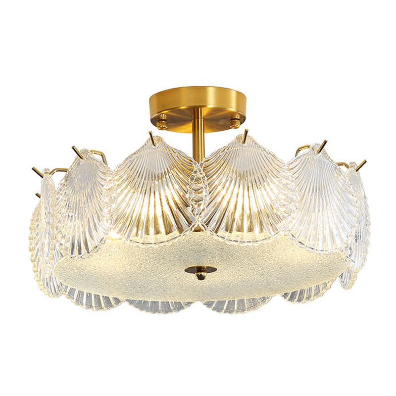 Modern Flush Mount Light Minimalist Flush Mount Ceiling Light Fixture with Glass Shade