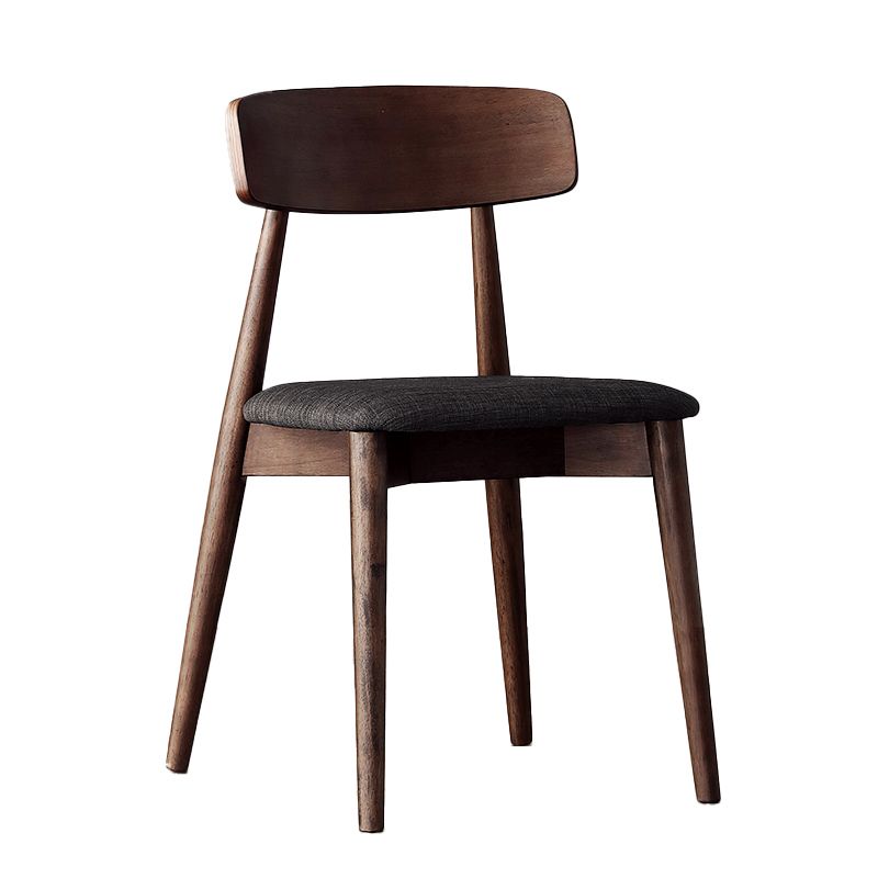 Silla de comedor de madera estilo escandinavo, silla auxiliar de comedor con respaldo abierto (juego de 2)