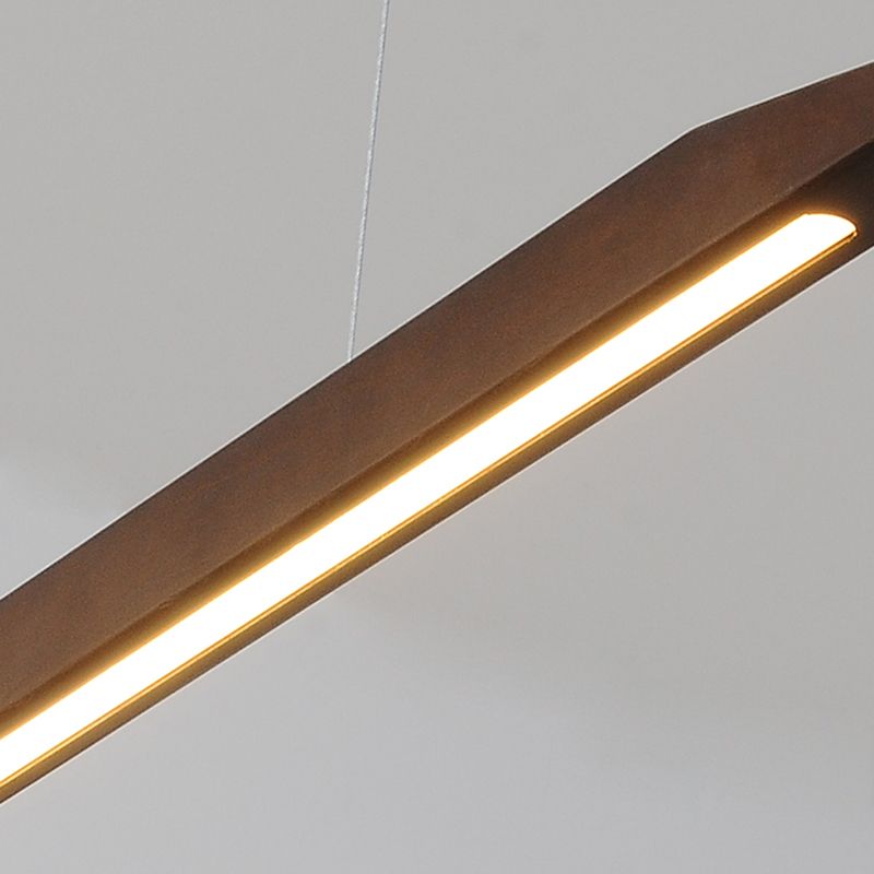 Wood Hanging Pendant Lights Minimalism Linear Hanging Lamps for Office
