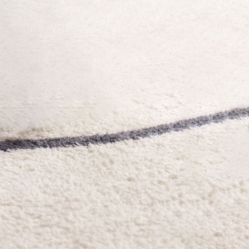 Relaxing Stripe Pattern Rug Apricot Tone Polyester Carpet Stain Resistant Indoor Rug for Home Decor