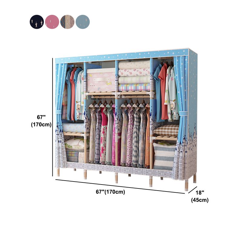 Natural Meringue Wood Frame Wardrobe Modern Style Home Wardrobe Armoire