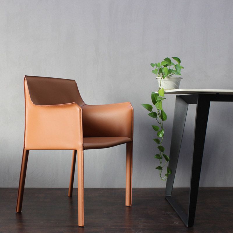 Industrial Upholstered Arm Dining Chair Kitchen Parsons Chair
