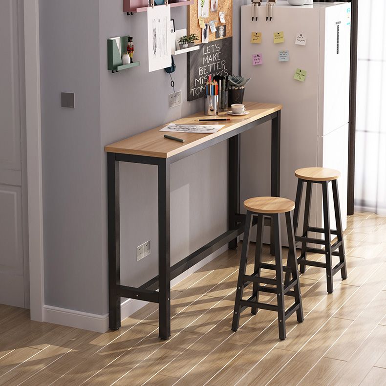 Rectangle Bar Table Contemporary Bar Table with Trestle Base