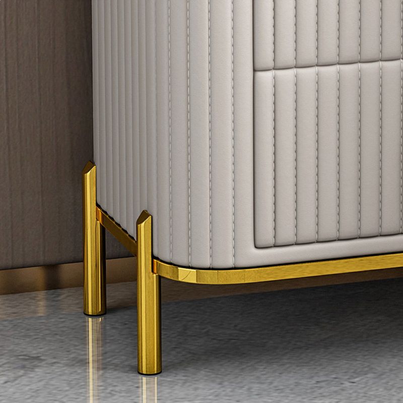 Classic Glam Vertical Lingerie Chest Stone Storage Chest with Drawers for Bedroom