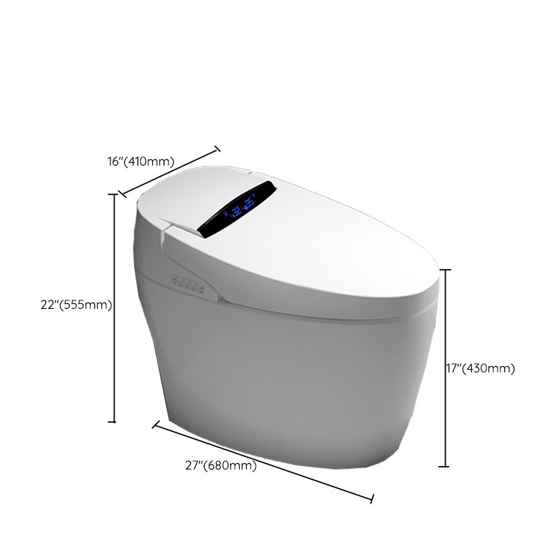 Contemporary Floor Mount Toilet Heated Seat Included Urine Toilet for Bathroom