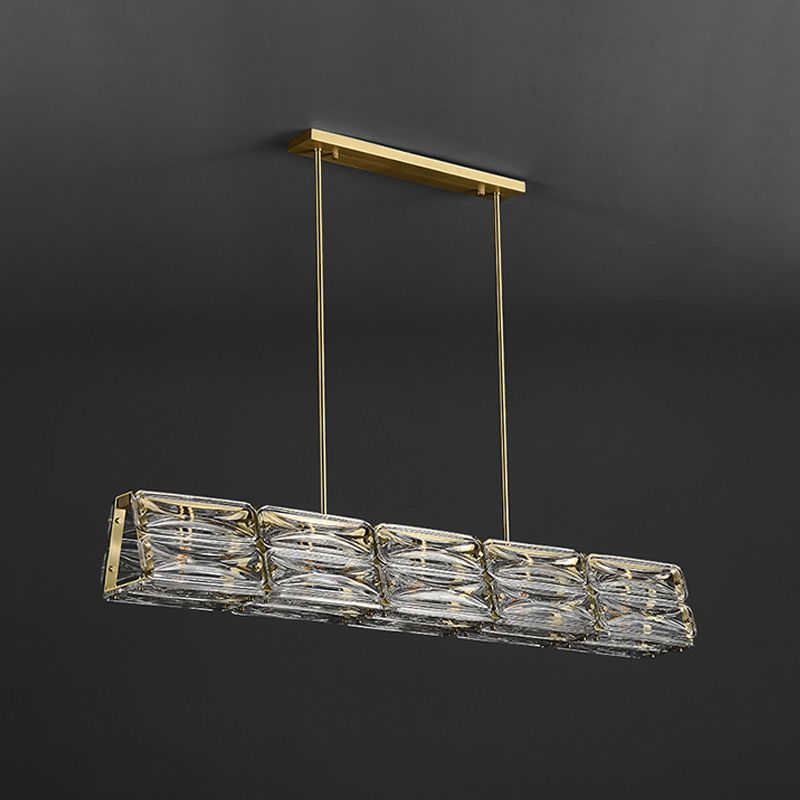 Modern Simple Geometric Island Pendant 4 Lights Island Light for Restaurant