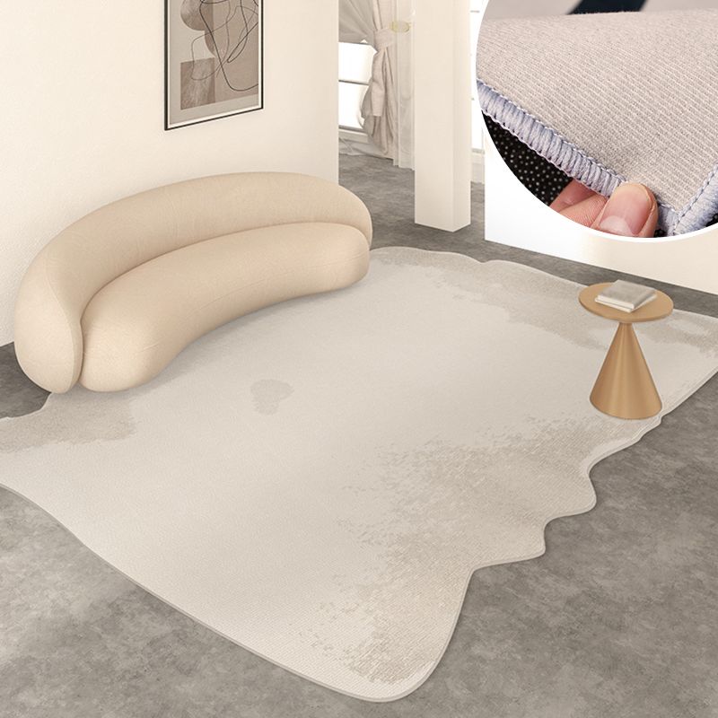 Modern Living Room Rug Color Block Polyester Area Carpet Non-Slip Backing Area Rug