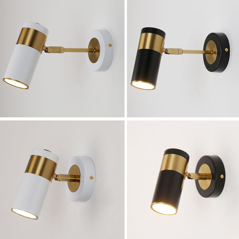 Lámpara de pared dorada de pared de pared de metal simple para la sala de estudios junto al lado de la cama