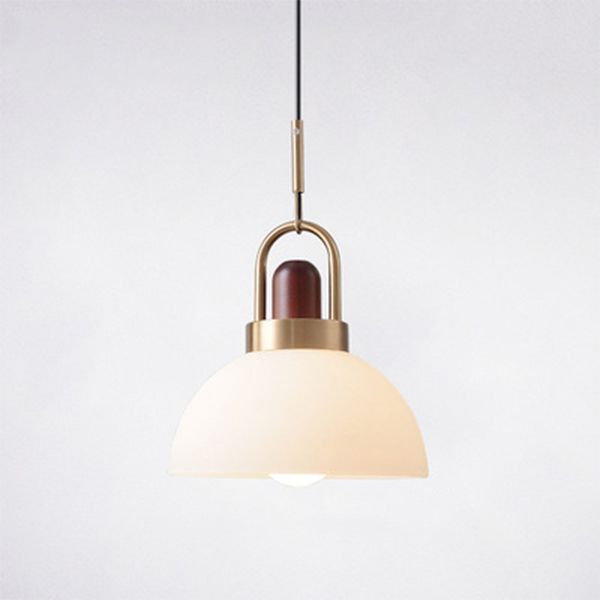 12" Wide Nordic Style Hanging Light Glass Shade 1 Light Pendant Lamp for Bedroom