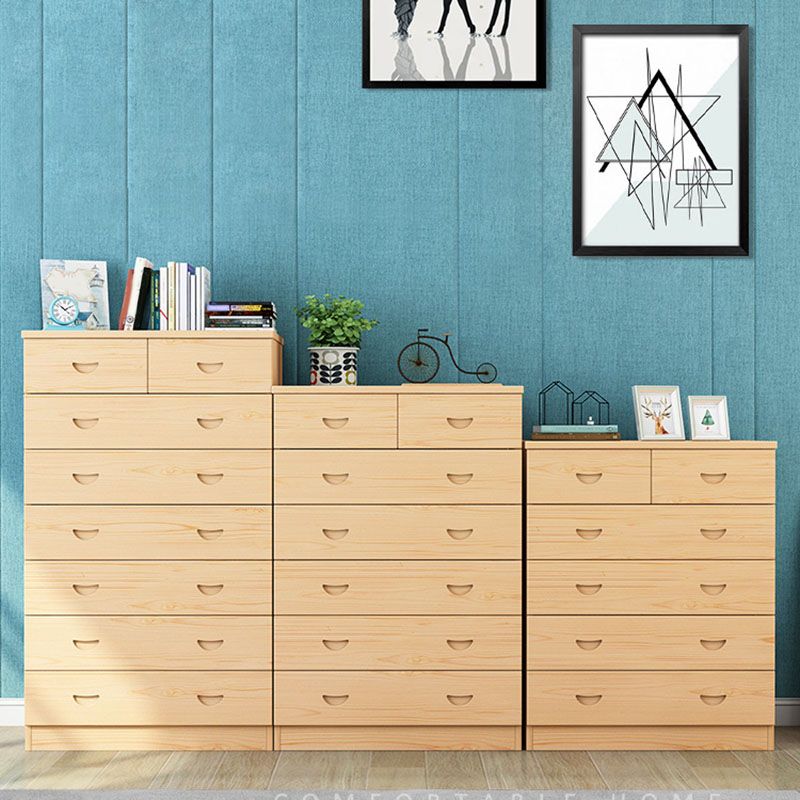 Modern Solid Wood Storage Chest Dresser Vertical Chest Without Mirror