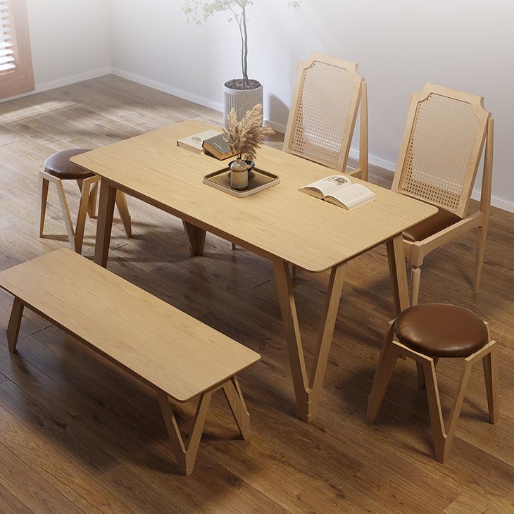 Modern 1/2/3/5/9 Pieces Dining Set Wood Dining Furniture Set in Natural