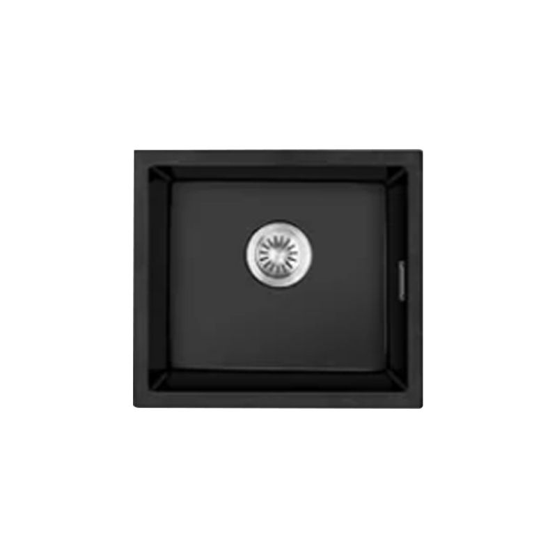 Black Kitchen Sink Ceramic Pull-out Faucet Anti-spill Rod Handle Sink