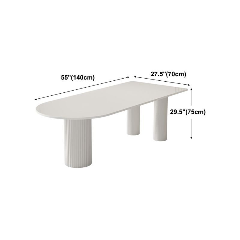 Contemporary Style Dining Table White Dinner Table for Home Kitchen Dinner