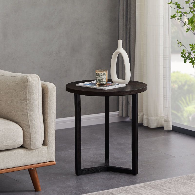 Round Wood Side Table Nordic Style Side Table for Living Room