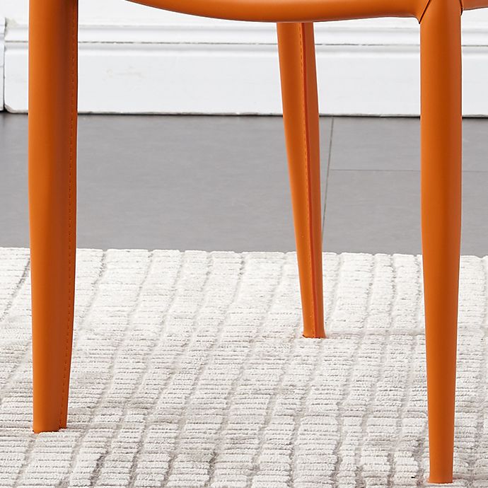 Modern Style Leather Dining Armless Chair Metal Side Chair for Home Use