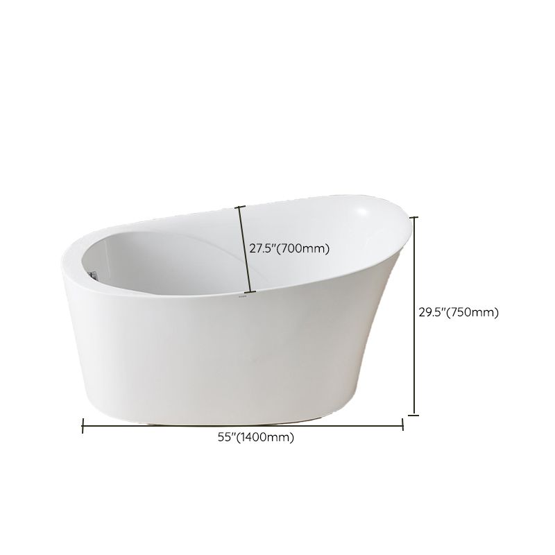 Back to Wall Bathtub Antique Finish Soaking Acrylic Bath Tub