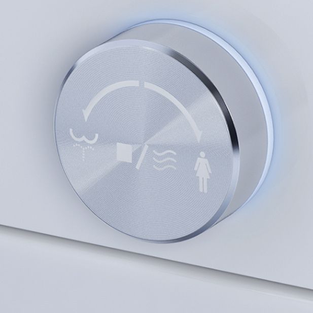 White Elongated Floor Standing Bidet Home Deodorizing Ceramic Smart Toilet