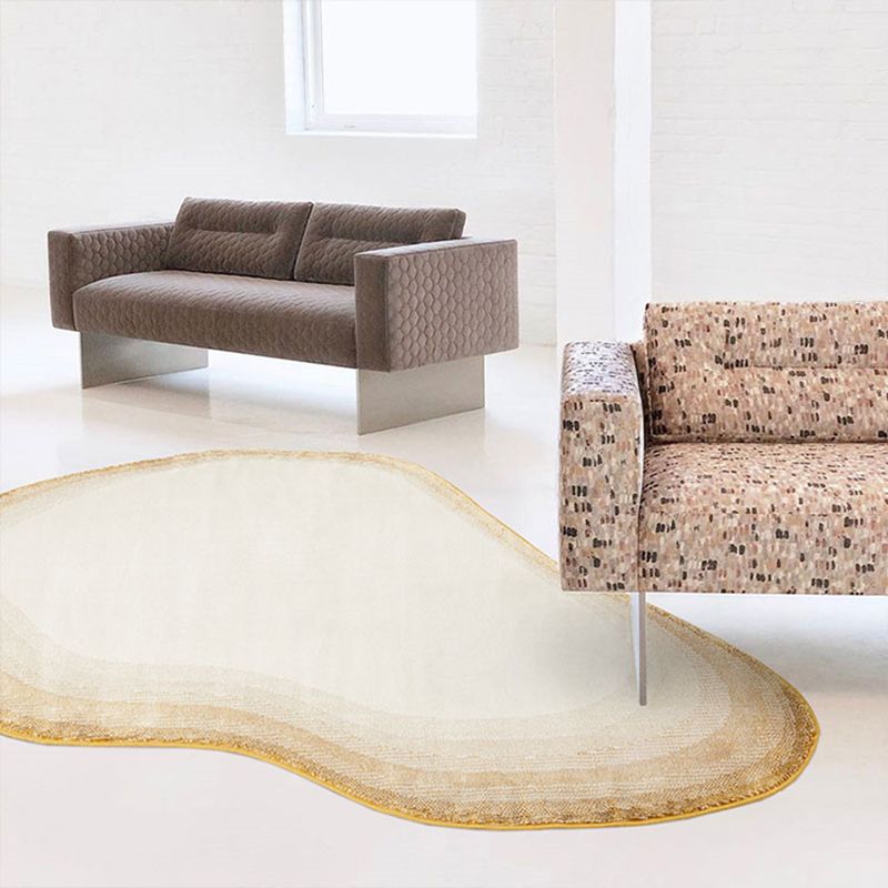 Minimalistischer gelber Tonteppich funky Neuheit Teppich Polyester Nicht-Rutsch-Fläche Teppich für Wohnkultur