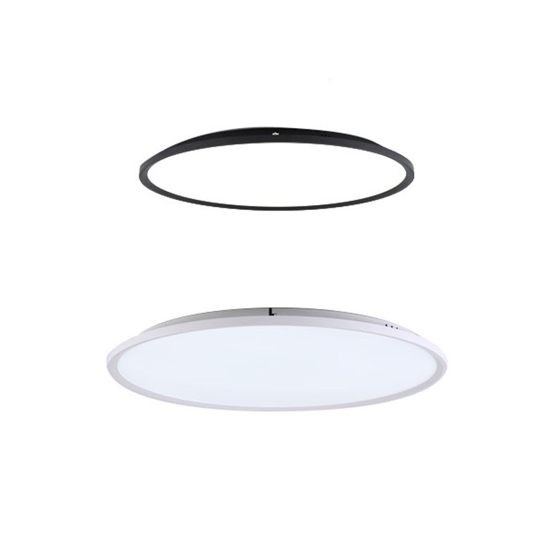 1-Licht-Unterputzleuchte aus Aluminium im modernen Stil, runde, bündige Deckenleuchten