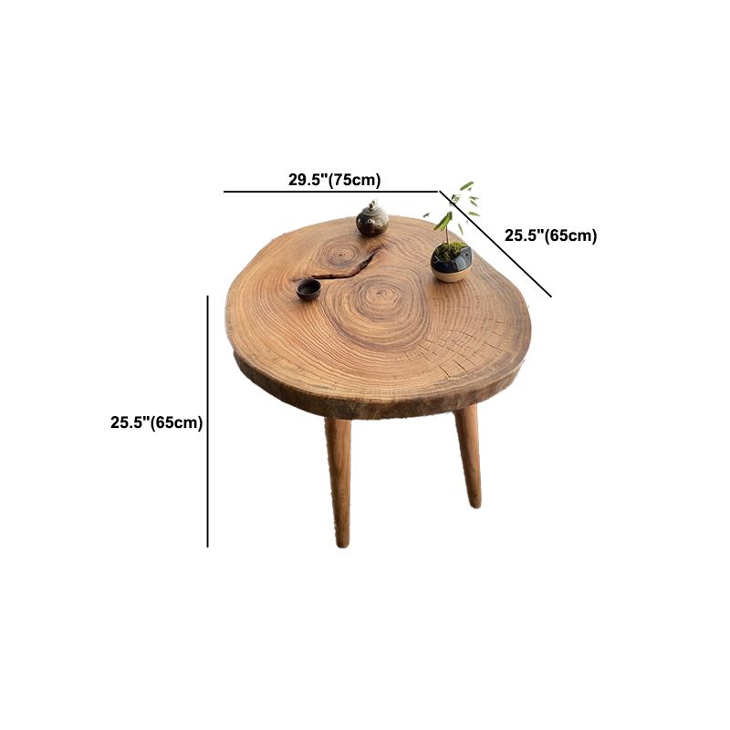 Scandinavian Wooden Coffee Table Free form 3 Legs Coffee Table Set for Living Room
