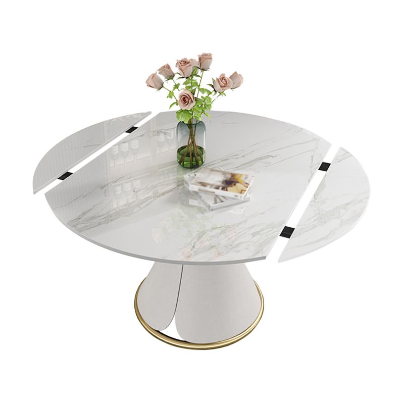 Contemporary 1/4/5/7 Pieces Dining Set Round Dining Table Set with Pedestal Base