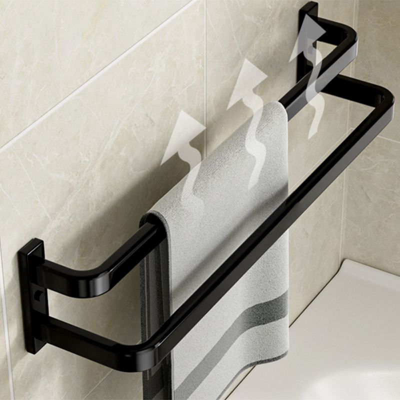Modern Bathroom Set Towel Bar Paper Holder Black Bathroom Accessory Kit
