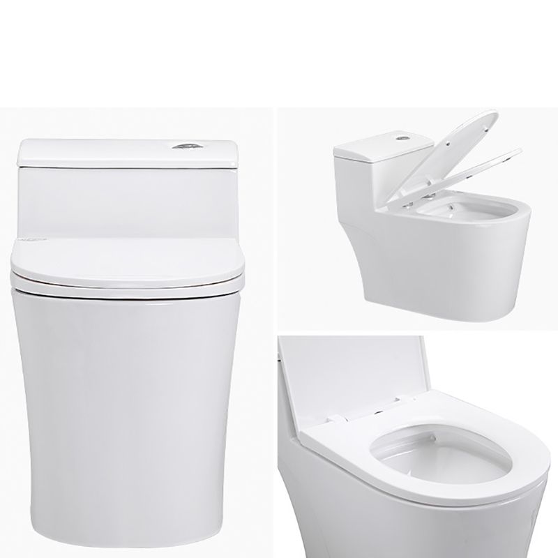 Indoor Ceramic Floor Mounted Toilet Modern All-In-One Toilet Bowl