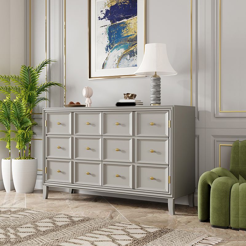 Glam Oak Dining Buffet Green Buffet Table with Doors for Dining Room