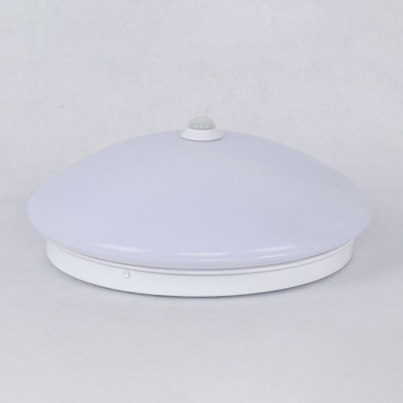 Lámpara empotrada con sensor de movimiento en forma de tapa, luz de techo LED blanca acrílica Simple para pasillo