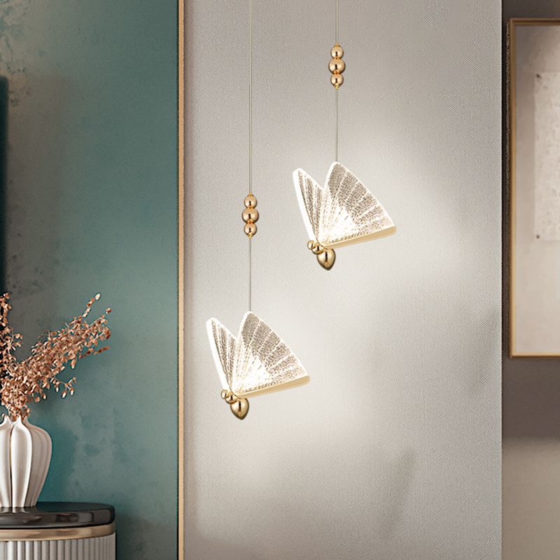 Éclairage pendentif en or