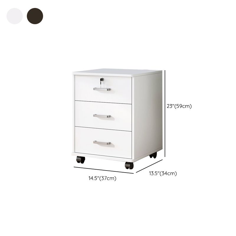 Locking File Cabinet Wood Modern Vertical File Cabinet with Drawers
