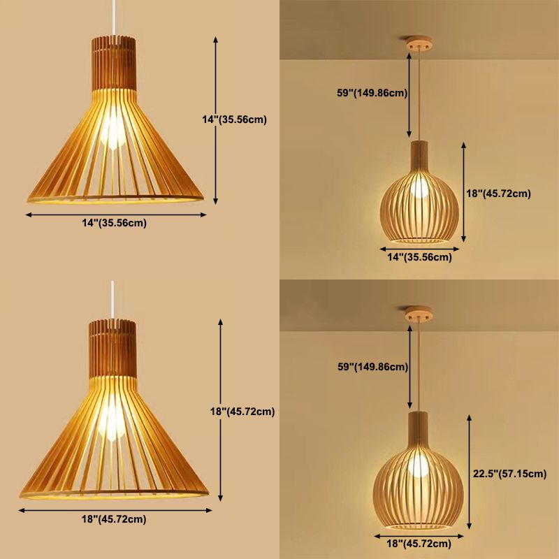 1 Lichthängerlampenvorrichtung moderner hölzerne Anhänger Licht für Esszimmer