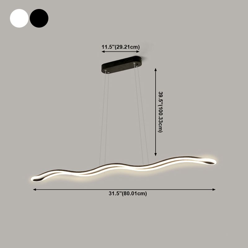 Modern de comedor de estilo Lámparas de lámparas de la isla de la isla de iluminación LED para cocina