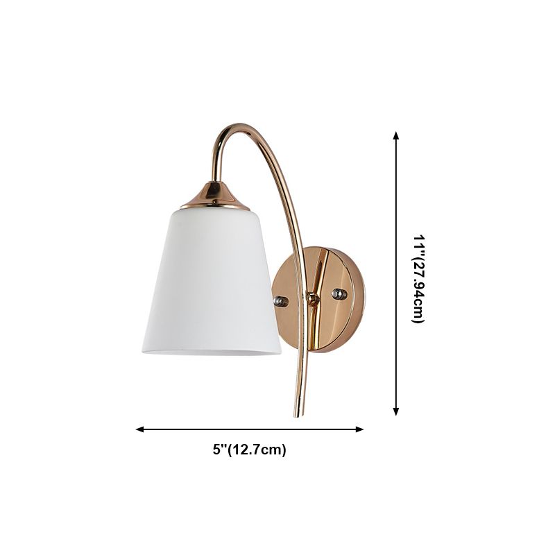 Aparcos de pared de pared de cono de 1 luces de estilo de pared de vidrio de estilo simple
