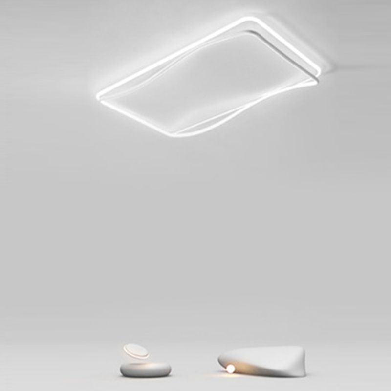 Geometric Flush Light Modern Metal 1 Light Flush Mount Light Fixture