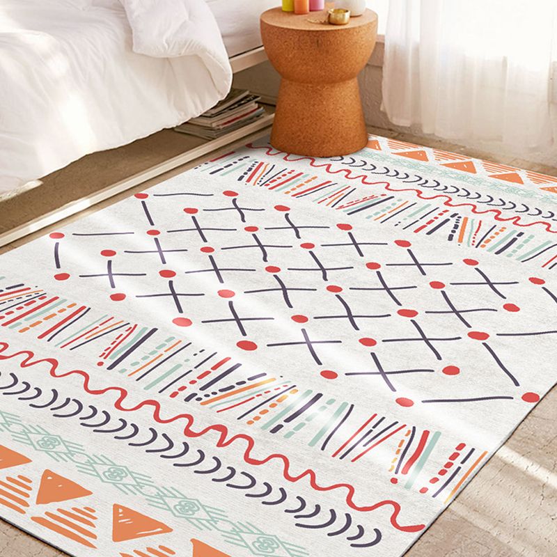 Élégant Multicolor Antique Carpet Polyester Spowead Rapis d'intérieur Tapis résistant à la décolle