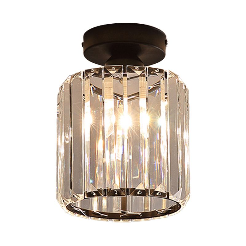 Crystal Geometric Flush Mount Light Modern Style 1 Light Flush Ceiling Light Fixtures