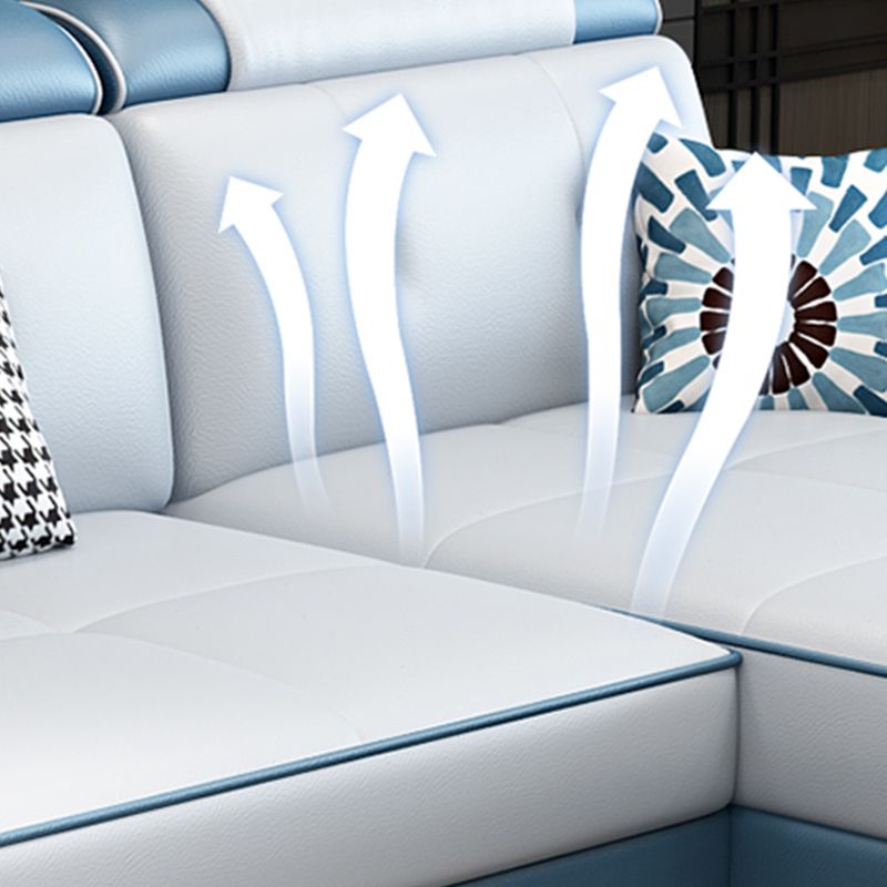 133.07" L x 70.86" W x 35.43" H Stain-Resistant Faux Leather Pillow Top Arm Sectionals