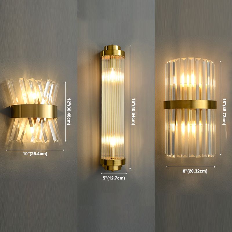 5 estilos para apliques de pared de cristal opcional en oro posmoderno posmoderno.