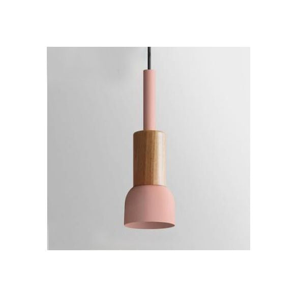 Barrel/Dome/Cone Metal Suspension Pendant Modernism 1 Light White/Yellow/Green Hanging Ceiling Light