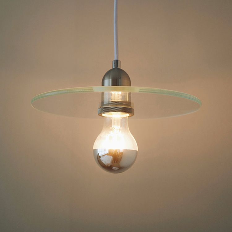 Single Light Industrial Style Hanging Light Glass Shade Bedroom Vintage Pendant Lighting