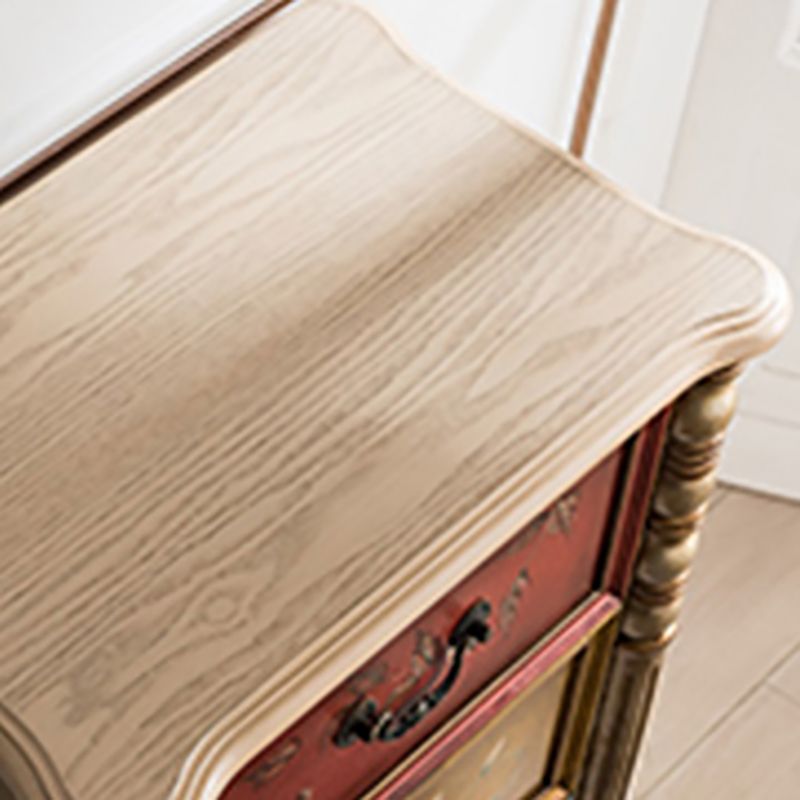 Rustic Wood Chest Vertical Chest with 3/4/5 Drawers for Bedroom