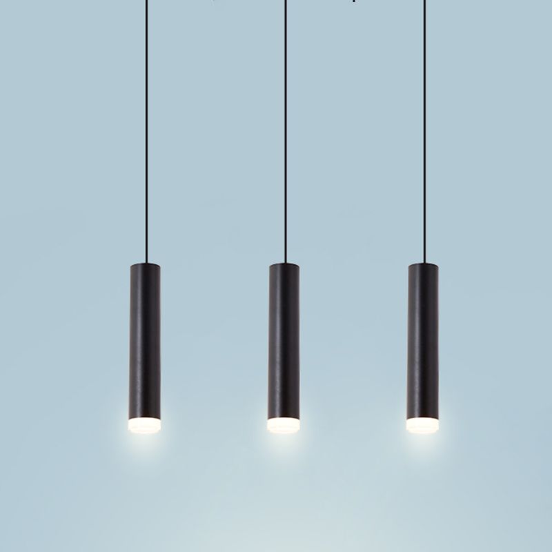 Modern Tubes Pendant Lighting Fixtures Acrylic 1 Light Hanging Lamps for Dinning Room